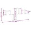 vidaXL Ράφι Τοίχου Μαύρη δρυς 104.5 x 10 x 43 εκ Επεξεργασμένο ξύλο