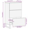 vidaXL Συρτάρι με συρτάρι Καφέ 40 x 33 x 75 εκ. Μασίφ ξύλο μάνγκο