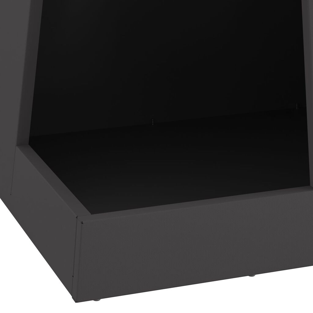 vidaXL Σόμπα Ξύλου με Αποθήκη Ξύλων, Μαύρη, 35 x 35 x 100 εκ., Ατσάλι