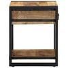 vidaXL Side Table 40x40x50 cm Στερεό ακατέργαστο ξύλο Mango