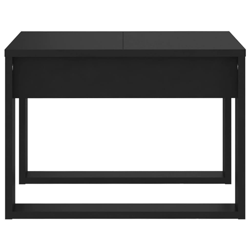 Τραπέζι Βοηθητικό Μαύρο 50 x 50 x 35 εκ. από Επεξεργ. Ξύλο