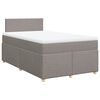 vidaXL Κρεβάτι Boxspring με Στρώμα Taupe 120x190 εκ. Υφασμάτινο