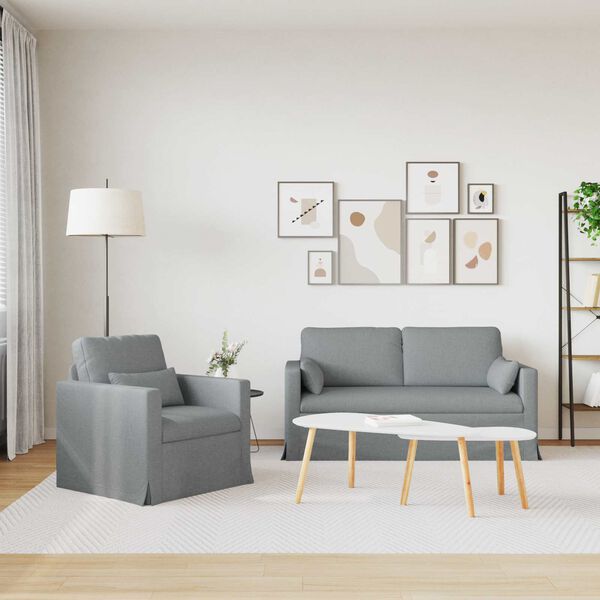 vidaXL &Sigma;&epsilon;&tau; &Kappa;&alpha;&nu;&alpha;&pi;έ 2 pcs &Alpha;&nu;&omicron;&iota;&chi;&tau;ό &gamma;&kappa;&rho;&iota; 158 x 78 x 80 &epsilon;&kappa; ύ&phi;&alpha;&sigma;&mu;&alpha;