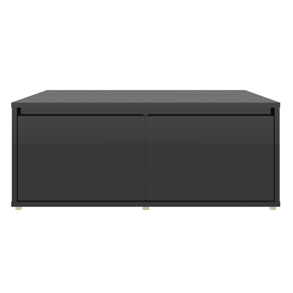 vidaXL Τραπεζάκι Σαλονιού Γυαλιστερό Μαύρο 80 x 80 x 31εκ. Μοριοσανίδα