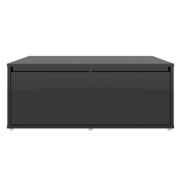 vidaXL Τραπεζάκι Σαλονιού Γυαλιστερό Μαύρο 80 x 80 x 31εκ. Μοριοσανίδα