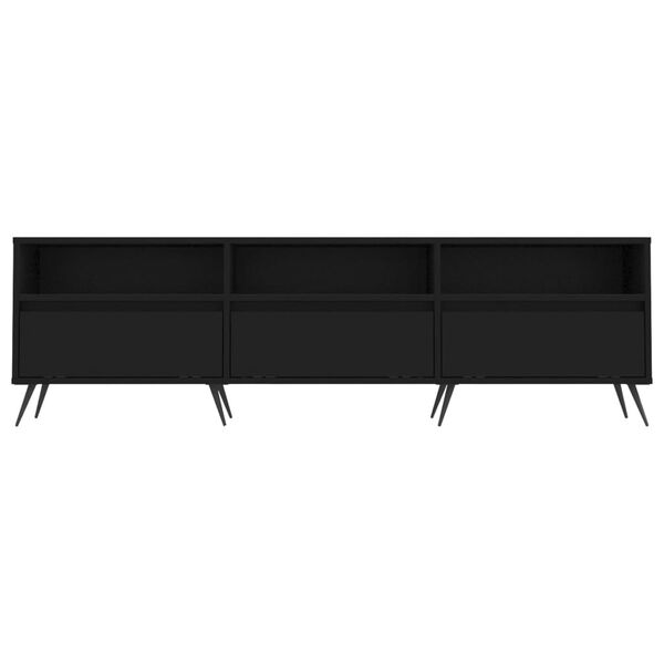 vidaXL Έπιπλο Τηλεόρασης Μαύρο 150x30x44,5 εκ. Επεξεργασμένο Ξύλο