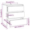 vidaXL Μπουφές Καπνιστή Δρυς 70x41x75 εκ. από Επεξεργασμένο Ξύλο