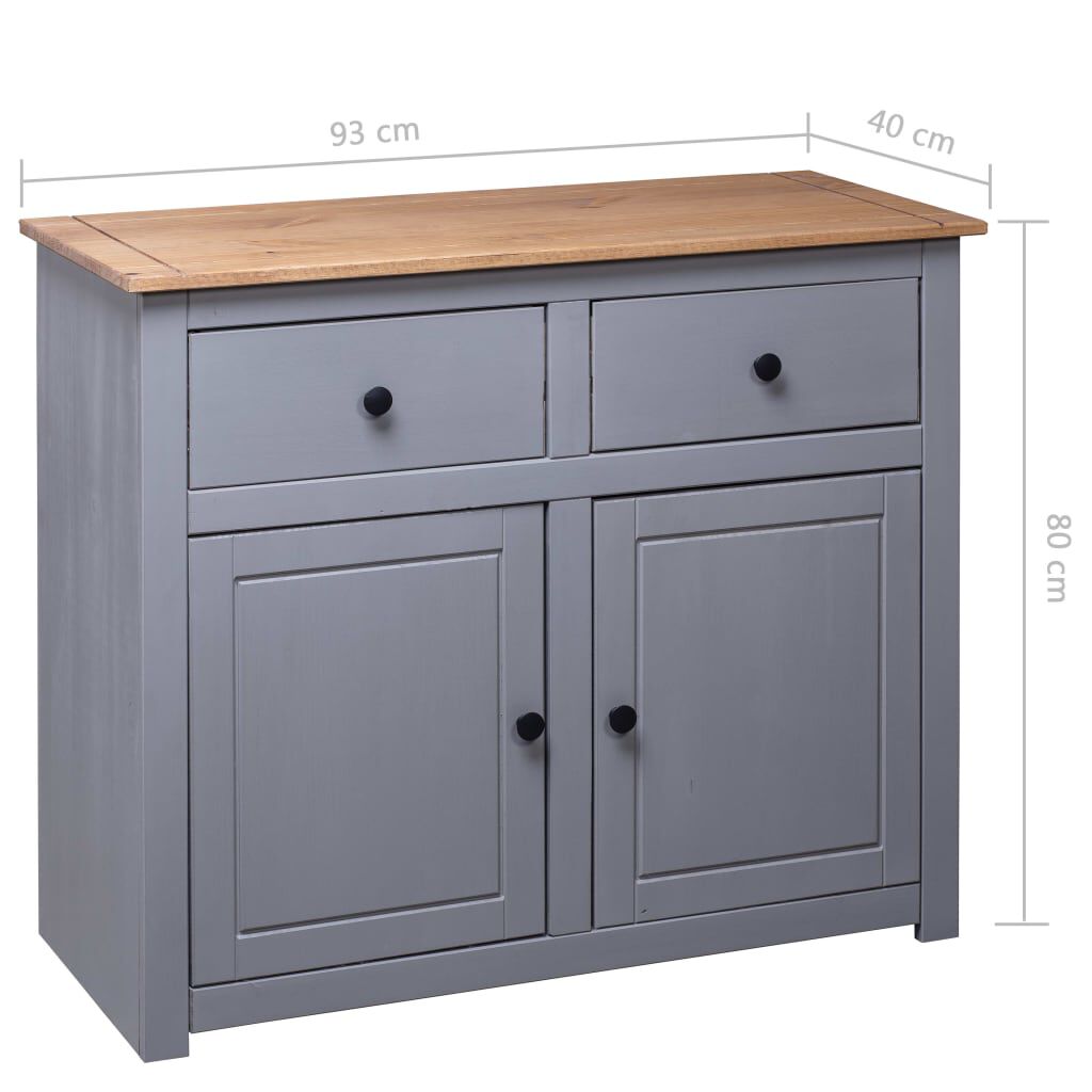 vidaXL Μπουφές 93 x 40 x 80 εκ. από Μασίφ Ξύλο Πεύκου Σειρά Panama