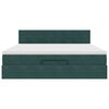 vidaXL Οθωμανικό κρεβάτι με στρώμα σκούρο πράσινο 160x200cm Velvet