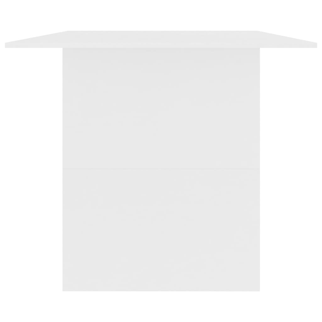 vidaXL Τραπεζαρία Λευκή 180 x 90 x 76 εκ. από Επεξ. Ξύλο