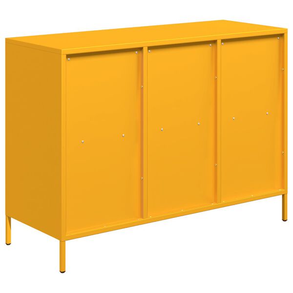 vidaXL Ντουλάπι Μουσταρδί 101,5x39x73,5 εκ. από Χάλυβα Ψυχρής Έλασης