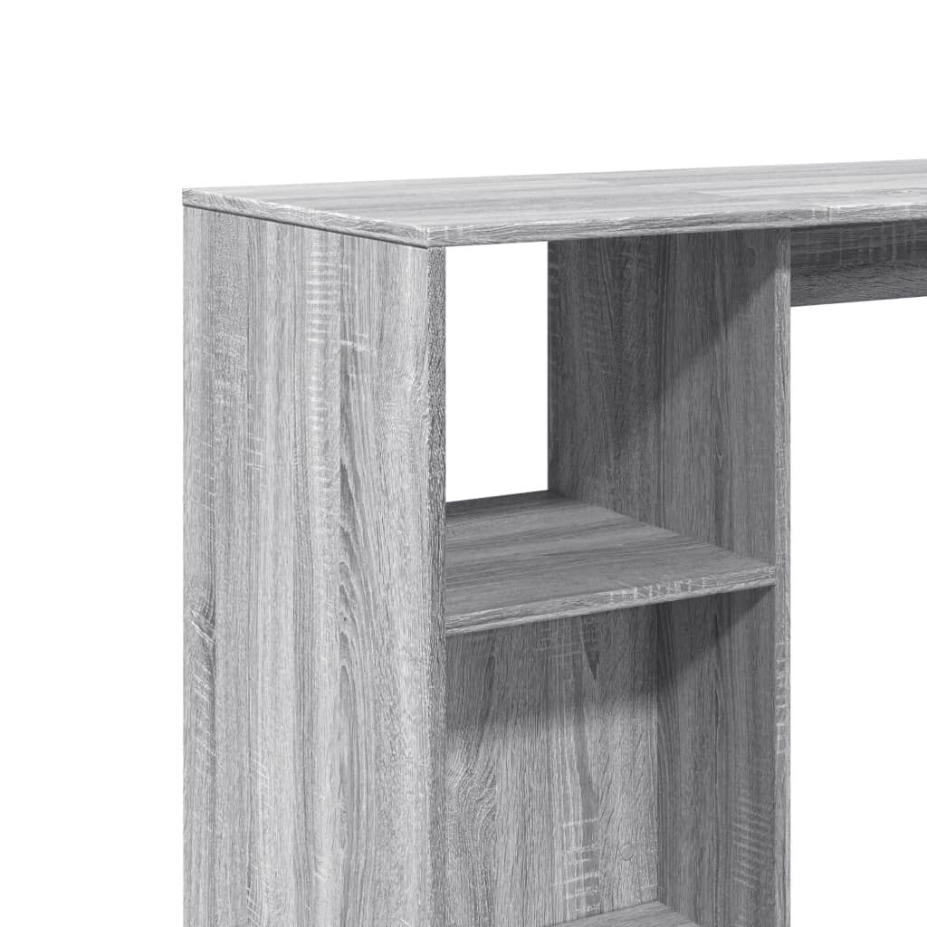 vidaXL Τραπέζι Κονσόλα Γκρι Sonoma 124x46x103,5 εκ. από Επεξεργ. Ξύλο