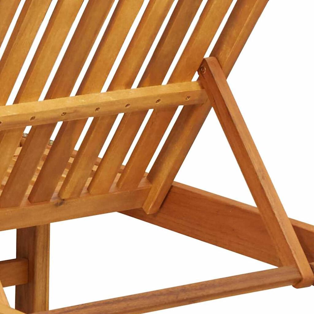 vidaXL Ξαπλώστρα 2-πρόσωπο Καφέ 125 x 200 x 84 εκ. Μασίφ ξύλο ακακίας