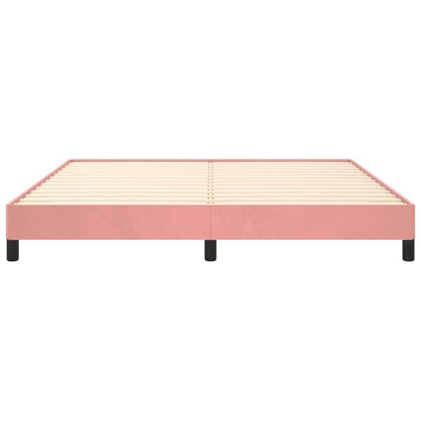 vidaXL Πλαίσιο Κρεβατιού Ροζ 180x200 εκ. Βελούδινο
