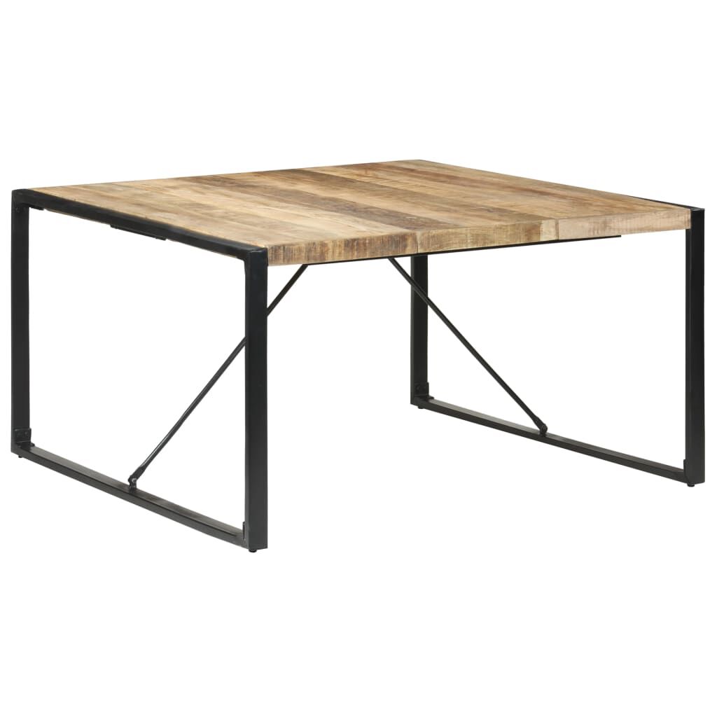 vidaXL Τραπεζαρία 140 x 140 x 75 εκ. από Ακατέργαστο Ξύλο Μάνγκο