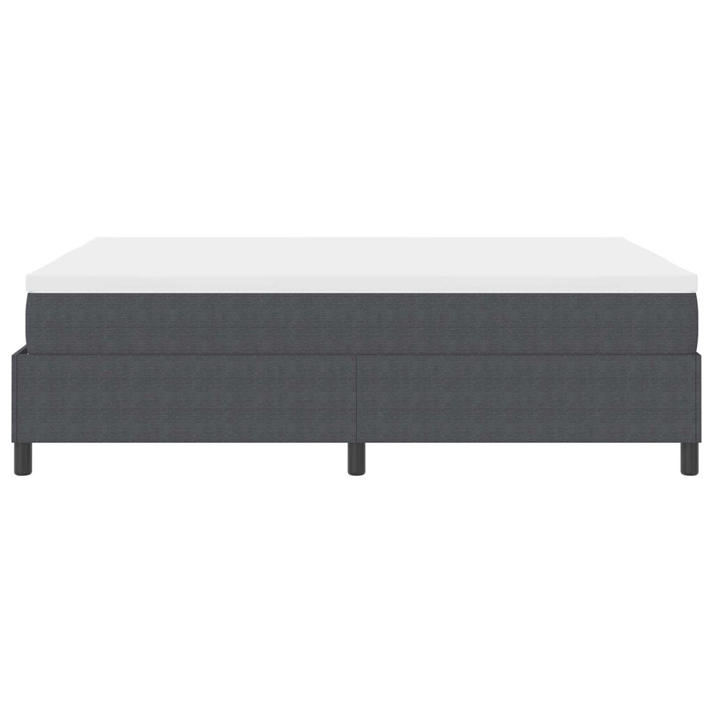 vidaXL Κρεβάτι Box Spring με Στρώμα σε Σκούρο Γκρι, 140x200 εκ., από βελουτέ ύφασμα.