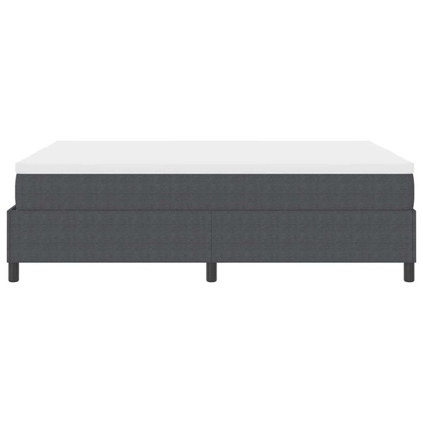 vidaXL Κρεβάτι Box Spring με Στρώμα σε Σκούρο Γκρι, 140x200 εκ., από βελουτέ ύφασμα.