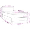 vidaXL &Kappa;&rho;&epsilon;&beta;ά&tau;&iota; Boxspring &mu;&epsilon; &Sigma;&tau;&rho;ώ&mu;&alpha; & LED &Mu;&alpha;ύ&rho;&omicron; 80x200 &epsilon;&kappa;. &Upsilon;&phi;&alpha;&sigma;&mu;ά&tau;&iota;&nu;&omicron;