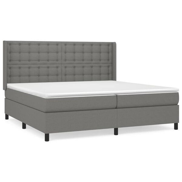 vidaXL &Kappa;&rho;&epsilon;&beta;ά&tau;&iota; Boxspring &mu;&epsilon; &Sigma;&tau;&rho;ώ&mu;&alpha; &Sigma;&kappa;&omicron;ύ&rho;&omicron; &Gamma;&kappa;&rho;&iota; 200x200 &epsilon;&kappa;. &Upsilon;&phi;&alpha;&sigma;&mu;ά&tau;&iota;&nu;&omicron;