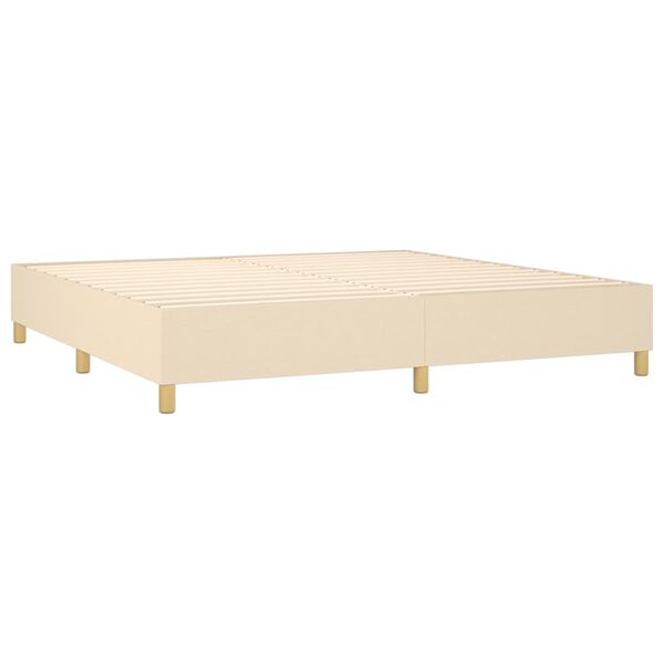 vidaXL &Kappa;&rho;&epsilon;&beta;ά&tau;&iota; Boxspring &mu;&epsilon; &Sigma;&tau;&rho;ώ&mu;&alpha; &Kappa;&rho;&epsilon;&mu; 200x200 &epsilon;&kappa;. &Upsilon;&phi;&alpha;&sigma;&mu;ά&tau;&iota;&nu;&omicron;