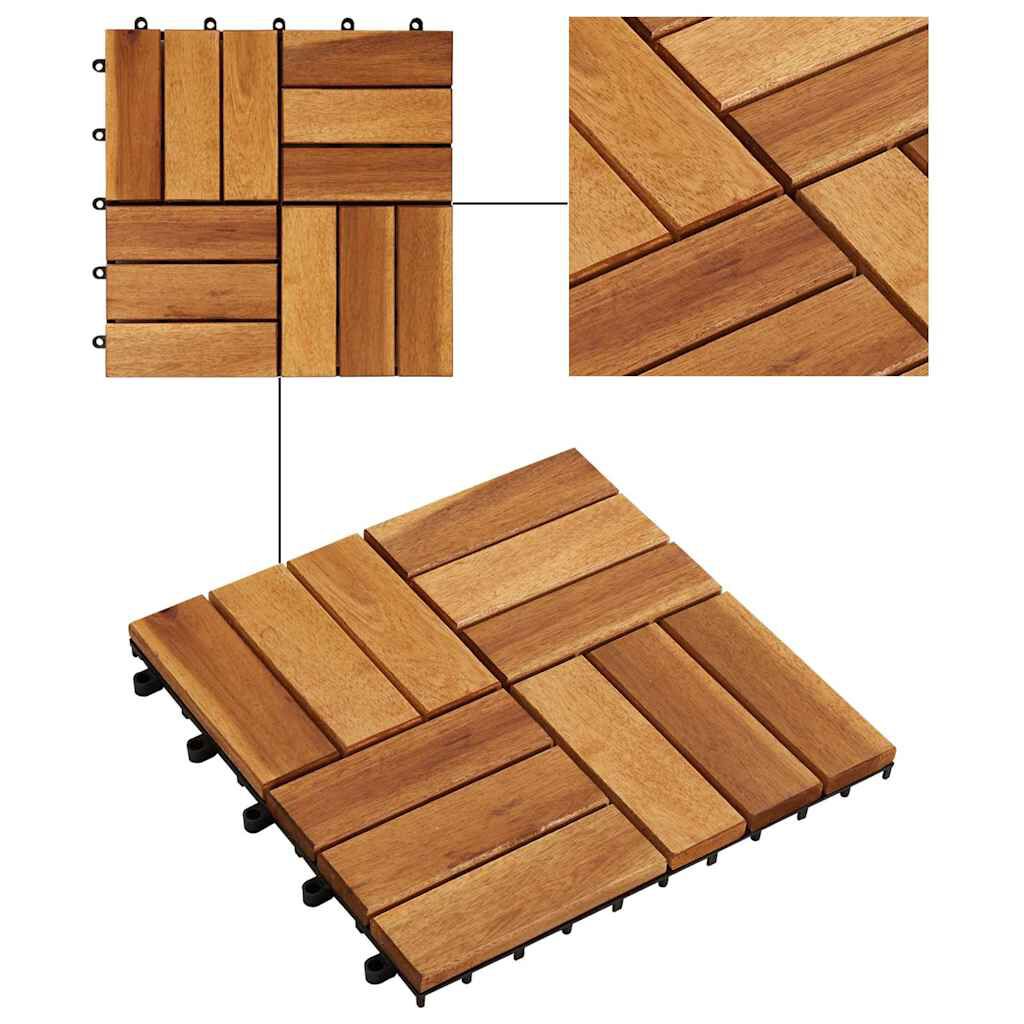 Πλακάκια Deck 10 τεμ. 30 x 30 εκ. από Ξύλο Ακακίας