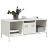 vidaXL Τραπεζάκι Σαλονιού Λευκό 101,5x50x43,5 εκ. Χάλυβα Ψυχρής Έλασης