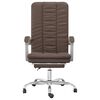 vidaXL Καρέκλα Γραφείου Ανακλινόμενη Καφέ Συνθετικό δέρμα