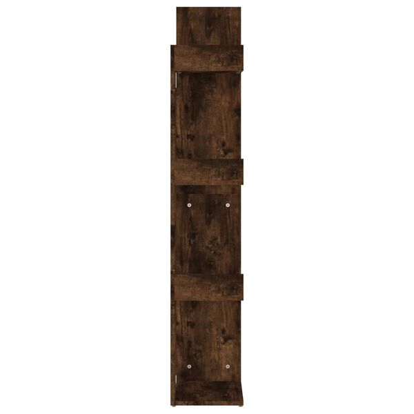 vidaXL Βιβλιοθήκη Καπνιστή Δρυς 48x25,5x140 εκ. από Επεξεργασμένο Ξύλο