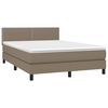 vidaXL &Kappa;&rho;&epsilon;&beta;ά&tau;&iota; Boxspring &mu;&epsilon; &Sigma;&tau;&rho;ώ&mu;&alpha; Taupe 140x200 &epsilon;&kappa;. &Upsilon;&phi;&alpha;&sigma;&mu;ά&tau;&iota;&nu;&omicron;
