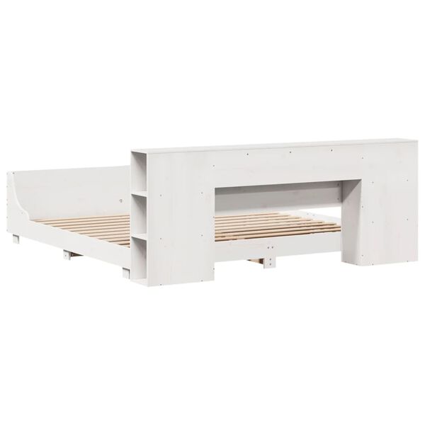 vidaXL Σκελετός Κρεβ. Χωρίς Στρώμα Λευκό 180x200 εκ Μασίφ Πεύκο