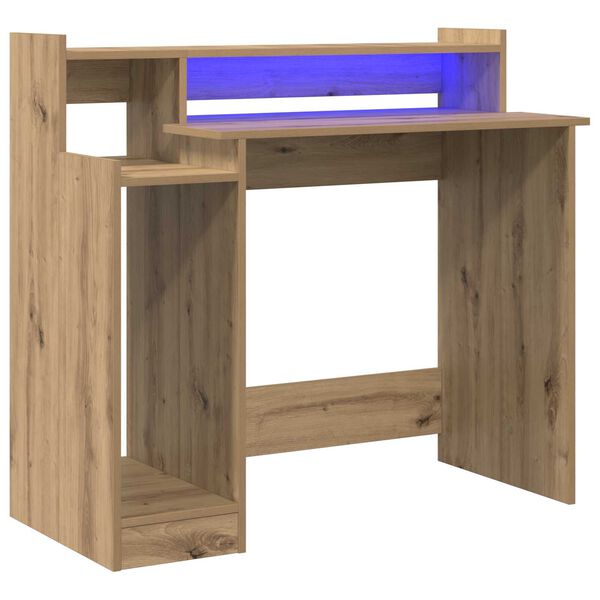 vidaXL Γραφείο artisan δρυς 97 x 45 x 90 εκ. Επεξεργασμένο ξύλο