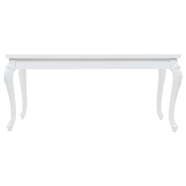 vidaXL Τραπεζαρία Γυαλιστερή Λευκή 179 x 89 x 81 εκ.