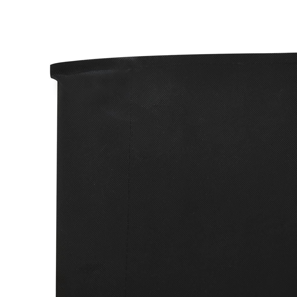 vidaXL Προστατευτικό Αέρα με 3 Πάνελ Μαύρο 400 x 120 εκ. Υφασμάτινο