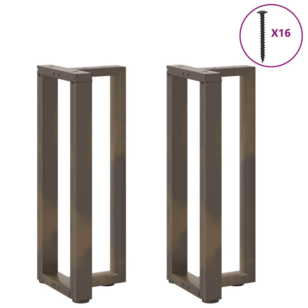 vidaXL Πόδια Κονσόλας σε Σχήμα Τ, 2 τεμ. Μαύρο 38x25x(72-73) εκ. Ατσάλι