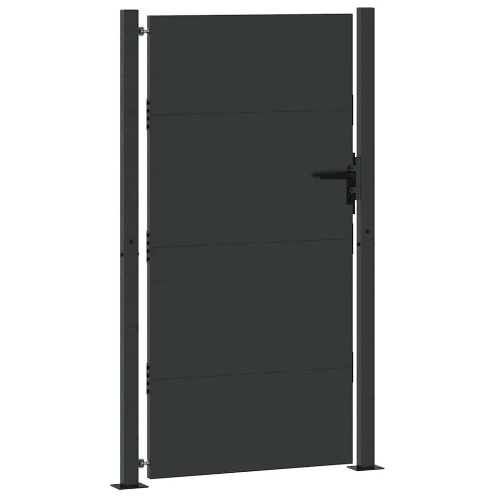 vidaXL Πύλη Κήπου Μαύρο 105 x 200 cm Ατσάλι με Επικάλυψη Πούδρας