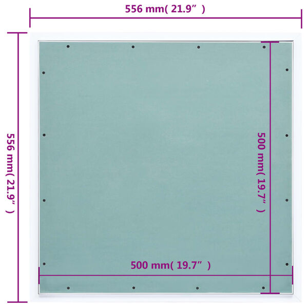 vidaXL Θυρίδα Επίσκεψης Γυψοσανίδας 500 x 500 χιλ. Σκελετός Αλουμινίου