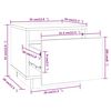 vidaXL Κομοδίνα 2 τεμ. Μαύρα 35 x 34 x 32 εκ. από Μασίφ Ξύλο Πεύκου