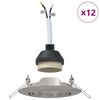 vidaXL Spotlights με προβολείς 12 pcs Ασημί 9 x 9 εκ. Μέταλλο