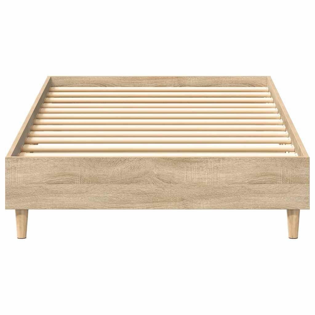 vidaXL Πλαίσιο κρεβατιού χωρίς στρώμα Sonoma Oak 100x200 cm