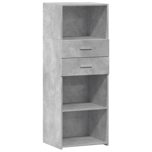 vidaXL Ντουλάπι Γκρι Σκυρ. 45x42,5x124 εκ. από Επεξεργασμένο Ξύλο