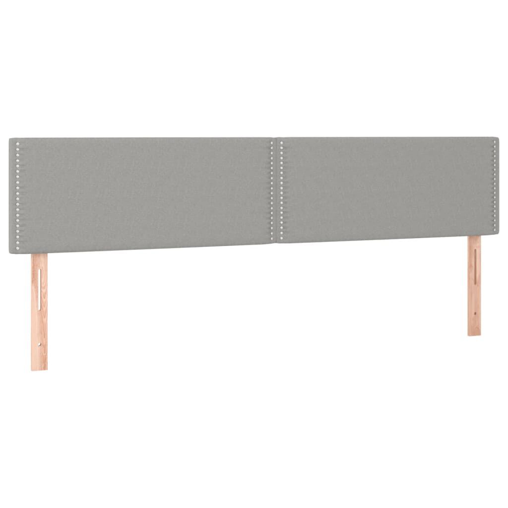 vidaXL Κρεβάτι Boxspring με Στρώμα Ανοιχτό Γκρι 200x200 εκ. Υφασμάτινο