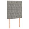 vidaXL Κρεβάτι Boxspring με Στρώμα Ανοιχτό Γκρι 80x200 εκ. Βελούδινο