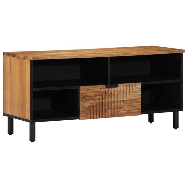 vidaXL Έπιπλο Τηλεόρασης Καφέ 100 x 33.5 x 46 εκ Μασίφ ξύλο ακακίας