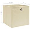 vidaXL Κουτιά Αποθήκευσης 4 τεμ. Κρεμ 28x28x28 εκ. Ύφασμα Non-woven