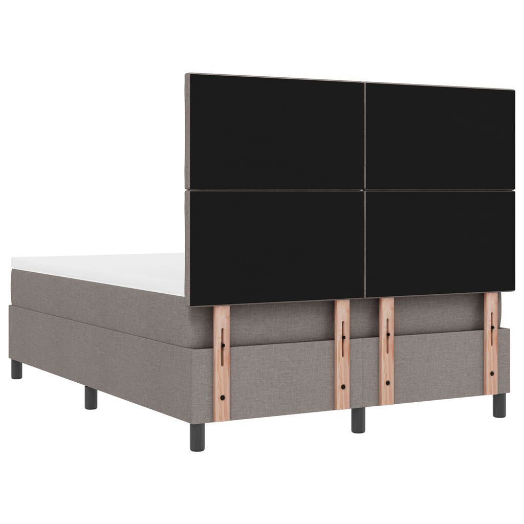 vidaXL Κρεβάτι με Βάση και Στρώμα & LED Ταμπά 160x200 εκ. Υφασμάτινο