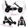 vidaXL Go Kart με Πετάλια και Λάστιχα Πεπιεσμένου Αέρα Μαύρο