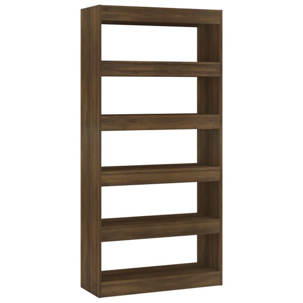 vidaXL Βιβλιοθήκη/Διαχωρισ. Χώρου Sonoma Δρυς 80x30x135 εκ. Επεξ. Ξύλο