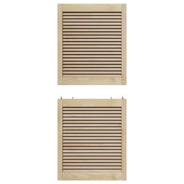 vidaXL Πόρτες Ντουλάπας με πόρτα 4 pcs Καφέ 140.5 x 59.5 x 2.1 εκ