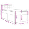 vidaXL Κρεβάτι Boxspring με Στρώμα Μαύρο 100 x 200 εκ. Υφασμάτινο