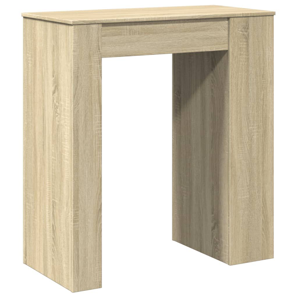 vidaXL Τραπέζι Μπαρ με Ράγες Sonoma Δρυς 95x47x103,5 εκ Επεξεργ. Ξύλο